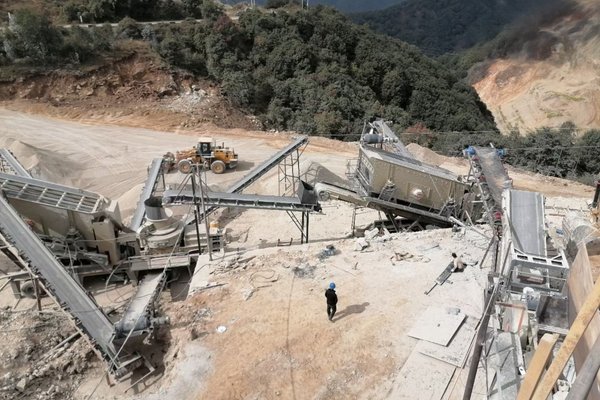 Sand making production line aerial view