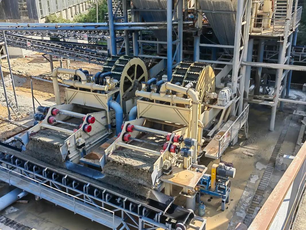 Wheel sand washer at site